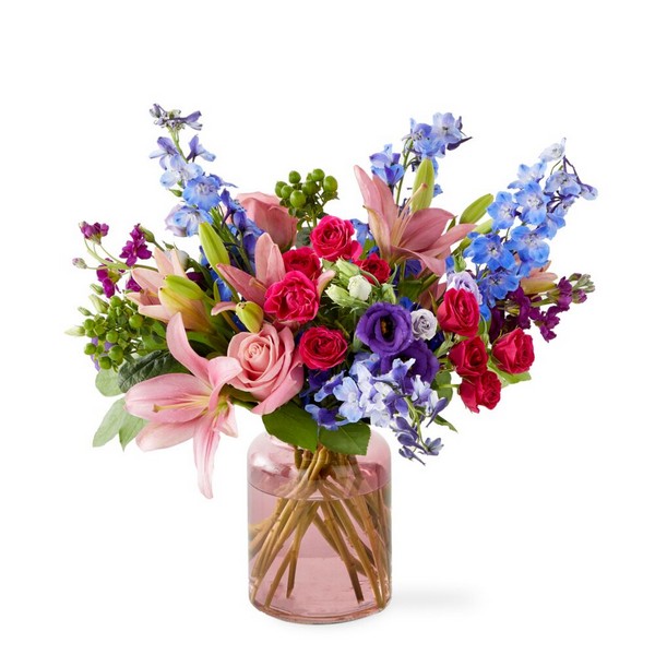 Breezy Meadows Bouquet - Blush Vase 